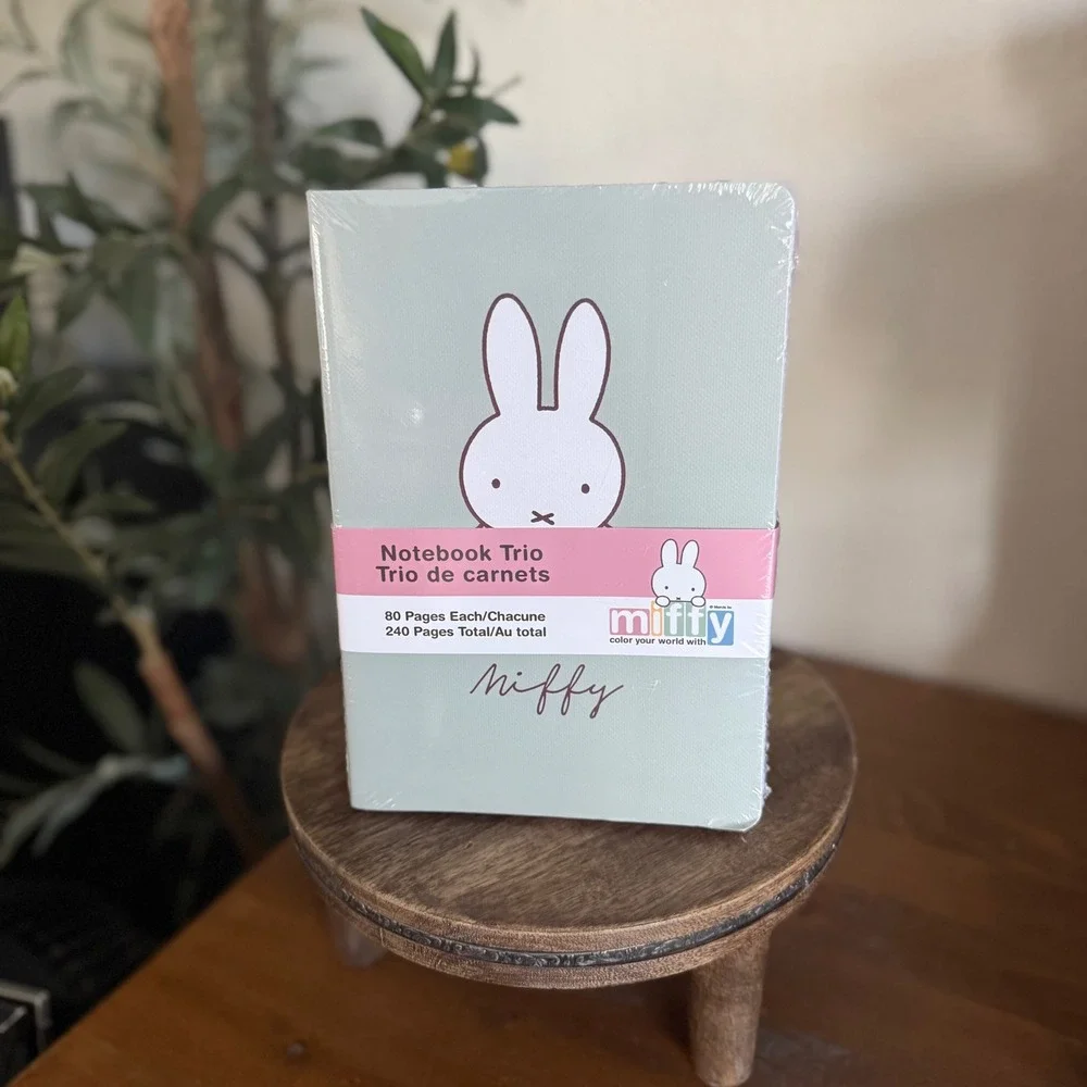 Miffy Notebook Trio 3-Pack Lined Journals Sage Green Pink Floral 240 Pages New